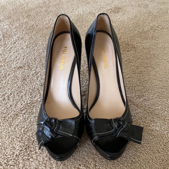 Prada Shoes - Prada Peep Toe Pumps